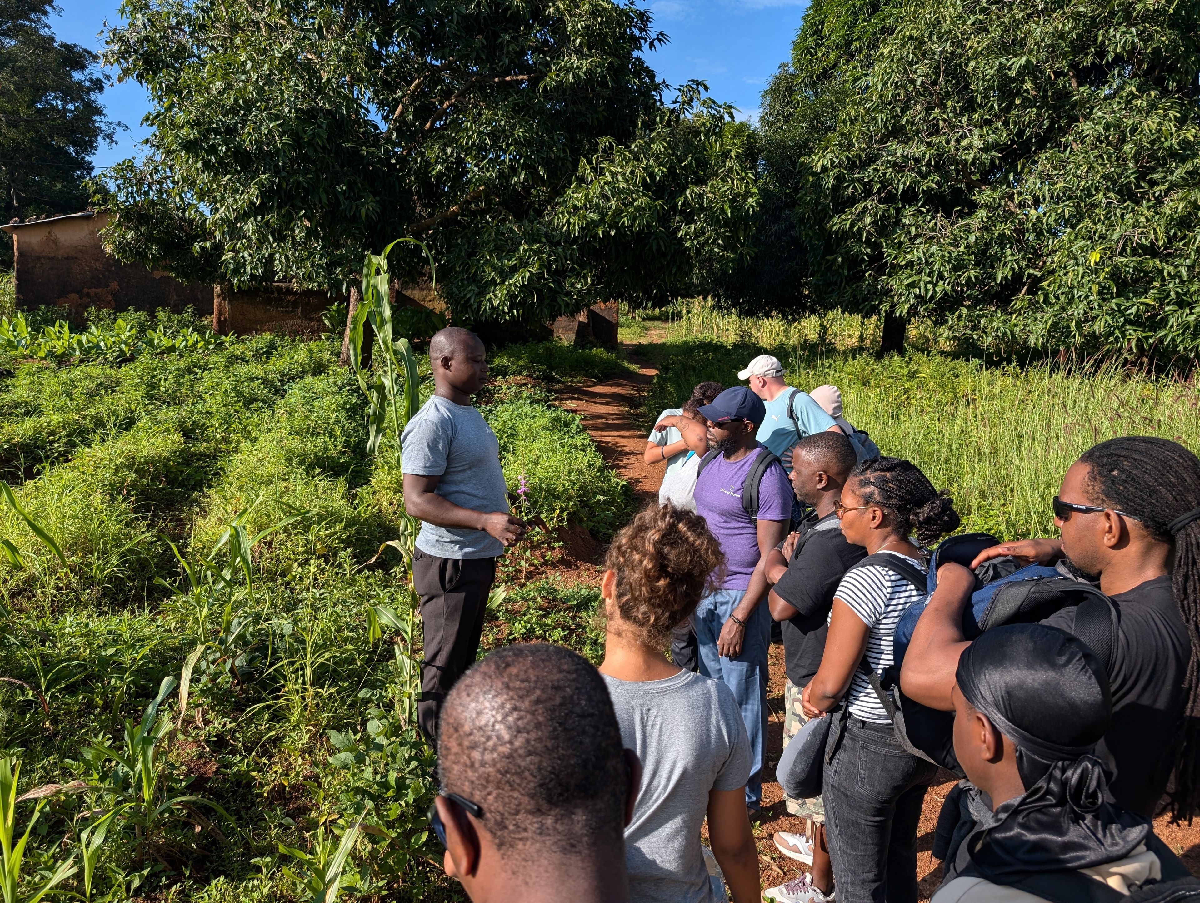 Visite groupée en zone rurale pendant un circuit accompagné